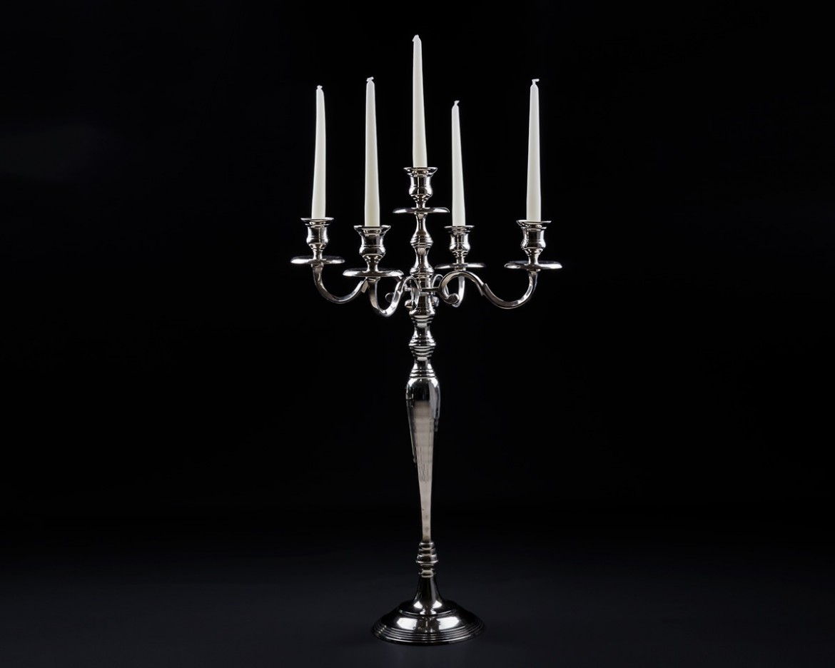 Aluguer candelabros de 5 velas 80cm